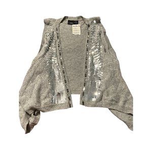 Buckle Daytrip Waterfall Cardigan Sweater Sequins Rhinestones Wool Blend Sz M NW
